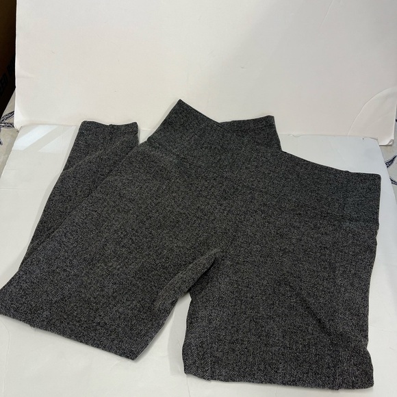 Athleta Gray Delaney Herringbone Pants Women’s Large Fitted Textured Leggings - Picture 15 of 16